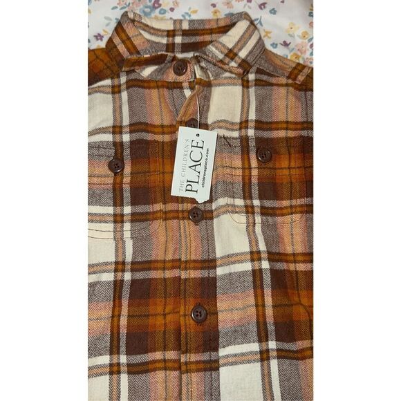 The Children’s Place Brown Plaid Shirt 12-18months - Picture 3 of 3